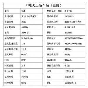 4噸大運隨車吊